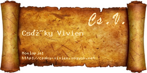 Csáky Vivien névjegykártya