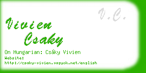 vivien csaky business card